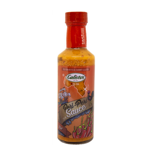 a bottle of Calisto's hot sauce 250ml on white background